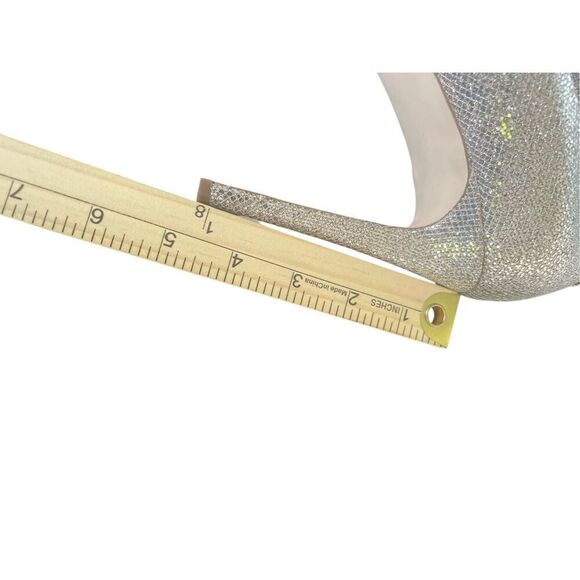 NWOB Michael Kors Erica Platform Open Toe Gold Glittered Heeled Pumps - Picture 7 of 14